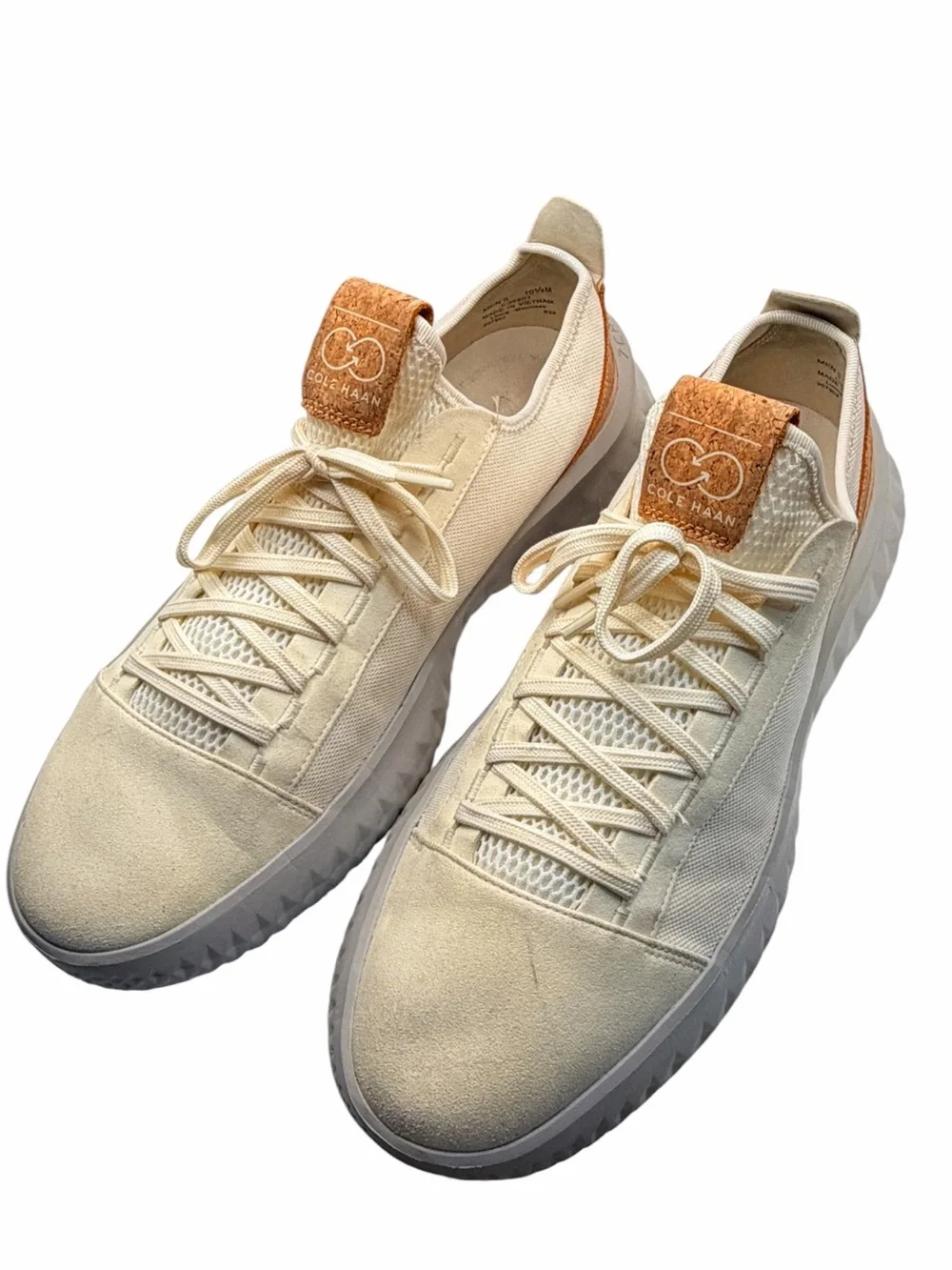 Cole Haan Men’s GrandMøtion Woven Sneakers Size 10.5 Cream Lightweight C36851